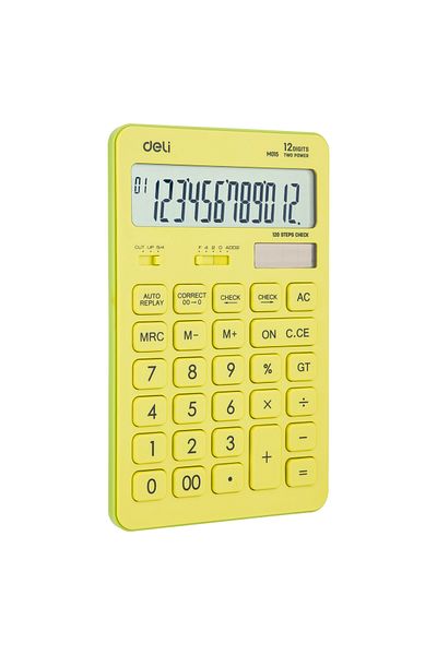 Deli Calculator de birou cu 12 cifre 1551 Mint Pastel Deli