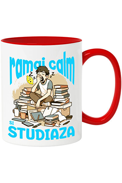 StoryGift Romania Cana cu Baiat Extenuat Cascand Somn Teanc De Carti Studiat ...