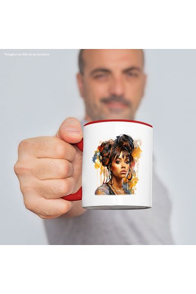 StoryGift Romania Mug With Rihanna, Singer, Artist, Celebrity, Multicolor 330 ml, Ceramic c, With ,STG
