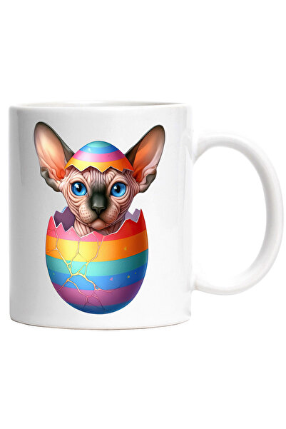 StoryGift Romania Cana cu o pisicuta Sfinx care iese dintr-un ou spart | pent...