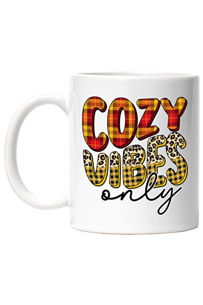 StoryGift Romania Cana cu mesajul "Cozy vibes only", toamna, ilustratie, conf...