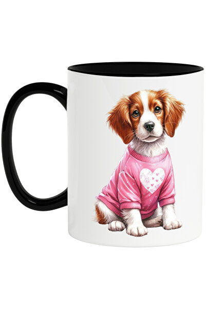 StoryGift Romania Cana cu un catel imbracat cu o bluza | ilustratie | roz | i...