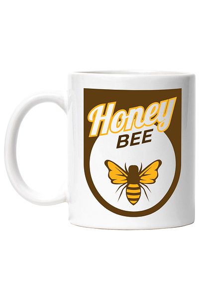 StoryGift Romania Cana Cu Mesaj In Engleza Honey Bee, Albina, Miere, Insecta, Multicolor 330 ml, C, Cu Maner Alb
