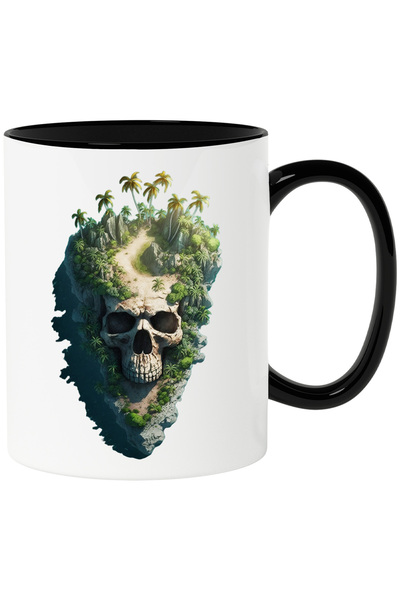 StoryGift Romania Cana cu Animatie Craniu Acoperit de Padure, Natura, Craniu ...