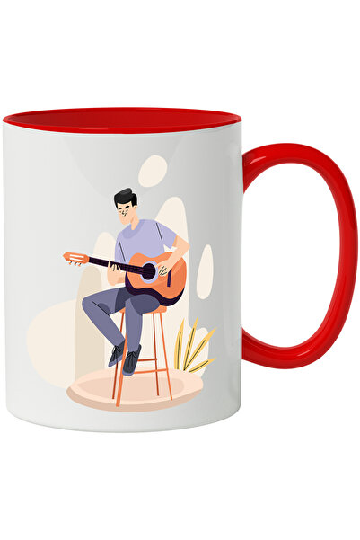StoryGift Romania Cana Cu Chitarist, Ilustratie, Instrument Muzical, Muzica M...