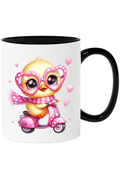 StoryGift Romania Cana cu un puisor de gaina care merge cu scuterul | ilustra...