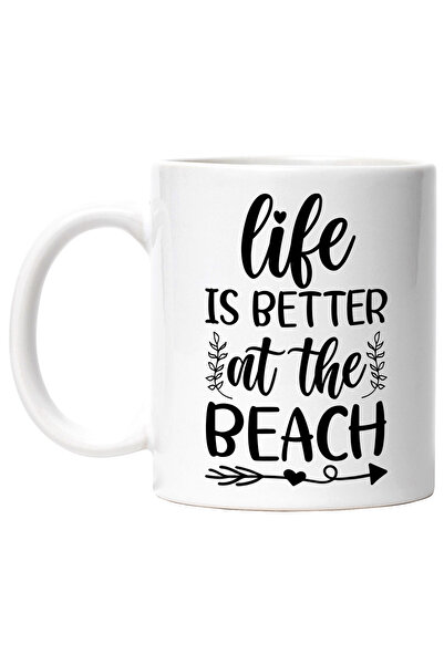 StoryGift Romania Cana cu mesajul "Life is better at the beach" - viata e mai...