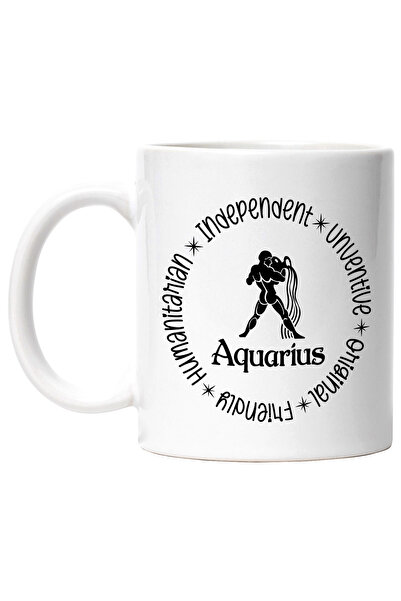 StoryGift Romania Cana cu zodia Varsator, ilustratie, zodie, astrologie, simb...