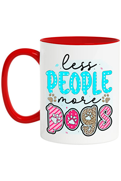StoryGift Romania Cana cu mesajul "Less People, More Dogs", caine, animal de ...