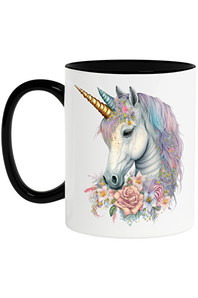 StoryGift Romania Cana cu un unicorn putin trist | multe floricele | trandafi...