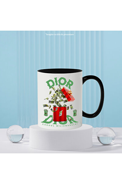 StoryGift Romania _Dior_ Mug - Millionaire's Gift, 330ml, Ceramic with Black Handle, With Black Handle