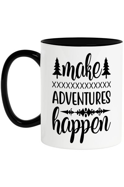 StoryGift Romania Cana cu brazi si mesajul "Make adventures happen" - fa aven...