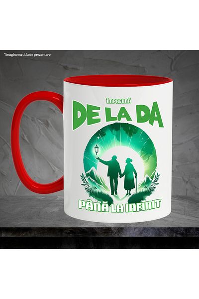 StoryGift Romania Cana impreuna, de la DA pana la infinit, familie, dragoste cuplu pana la moarte,, Cu Maner Rosu