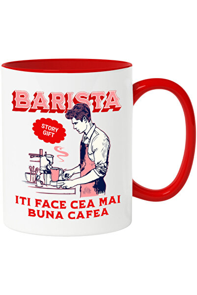 StoryGift Romania Cana cu Barbat Barista meserie cafea Munca text Iti face Ce...