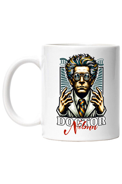 StoryGift Romania Cana doctor nebuna, geniu inteligenta Einsten, 330ml, Ceram...