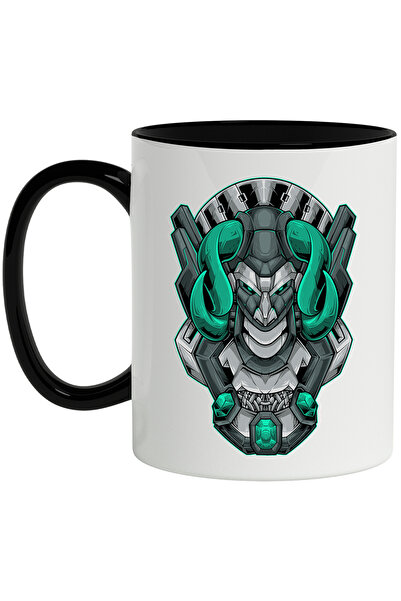 StoryGift Romania Cana Cu Taur, Robot, Mecha, Cabluri, Cristale, SF, Multicol...