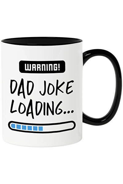 StoryGift Romania Cana cu Textul Amuzant in Engleza Waning Dad Joke Loading, Glume de Tata, Tata A, Cu Maner Negru