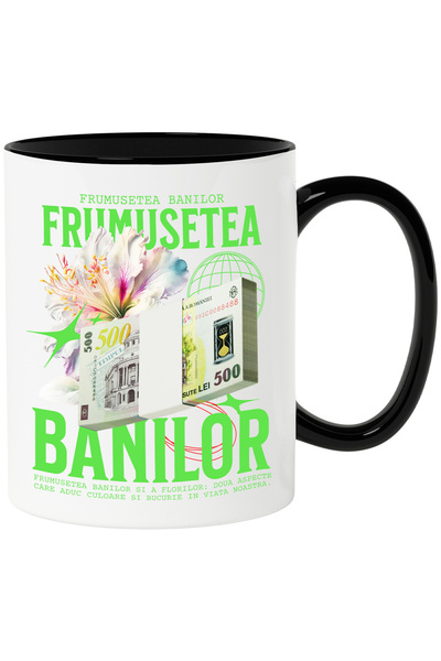 StoryGift Romania Cana Frumusetea Banilor si a Florilor - 500 Lei , 330ml, Ce...