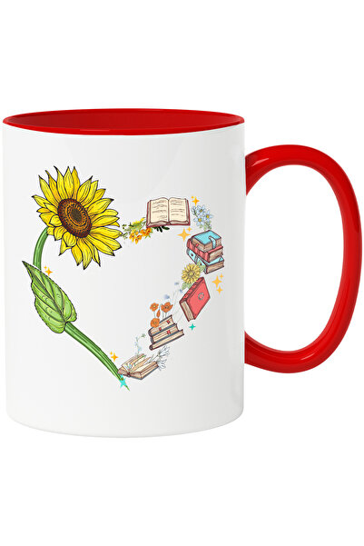 StoryGift Romania Cana cu multe carti si cu floarea-soarelui care formeaza o ...
