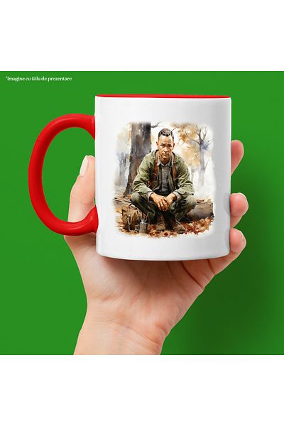 StoryGift Romania Forrest Gump Mug, Fictional Character, Film, Hollywood, Multicolor 330 ml, Ceram, With ,STG