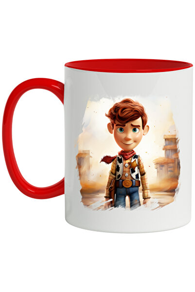 StoryGift Romania Cana Cu Woody, Cowboy, Serif, Insigna, Toy Story, Canion, M...