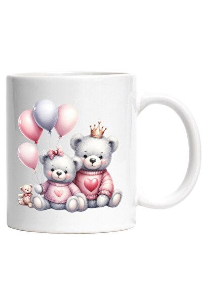 StoryGift Romania Cana cu o ursoaica si un urs | ilustratie | baloane colorat...