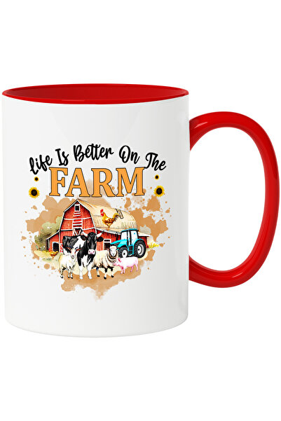 StoryGift Romania Cana cu ferma cu mesajul "Life is better on the Farm", viat...