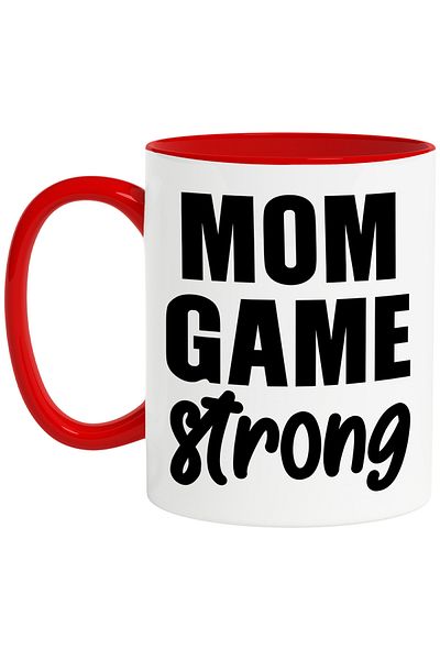 StoryGift Romania Mug for strong mothers who don't give in easily with Red Handle, With Red Handle