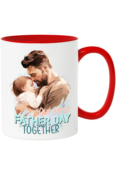 StoryGift Romania Cana cu un tata care isi tine copilul in brate cu mesajul "...