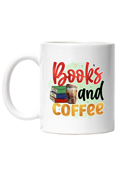 StoryGift Romania Cana cu mesajul "Books and coffee", ilustratie, scoala, ele...