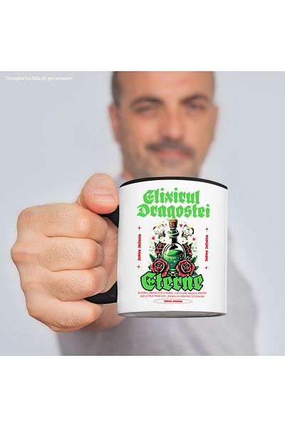 StoryGift Romania Elixir of Eternal Love Mug - For Soulmates, 330ml, Ceramic with Ma, Cu, STG.