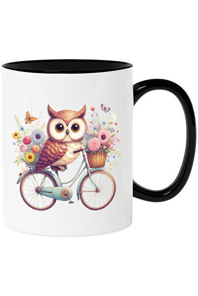 StoryGift Romania Cana cu o bufnita care se plimba cu bicicleta | ilustratie ...