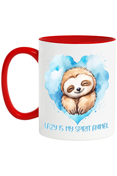 StoryGift Romania Cana cu animalul sloth/lenes dormind cu mesajul "Lazy is my...