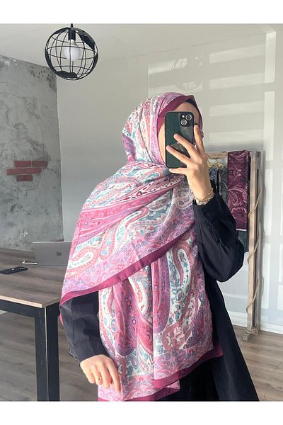 Merwiss Ethnic Pattern Soft Milano Pink Shawl