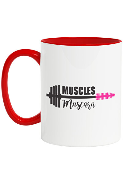 StoryGift Romania Cana cu ilustratie afisand o haltera si mesajul "Muscles ma...