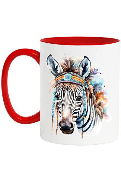 StoryGift Romania Cana cu o zebra cu obiecte indigene | ilustratie | abstract...