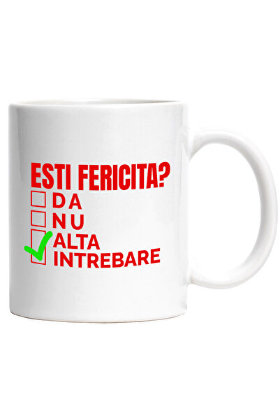 StoryGift Romania Cana cu Intrebare Cu Raspunsuri Multiple Text Esti Fericita...