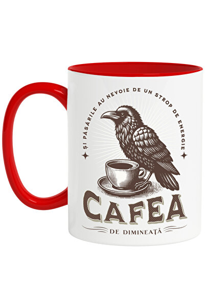 StoryGift Romania Cana si pasarile au nevoie de energie cafea, 330ml, Ceramic...