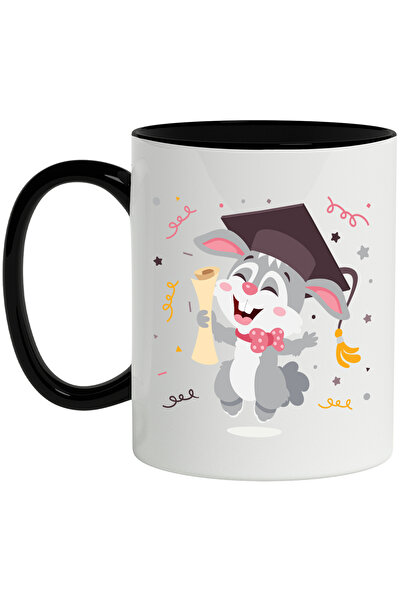 StoryGift Romania Cana Cu Iepure, Palarie, Diploma, Confeti, Absolvire, Studi...