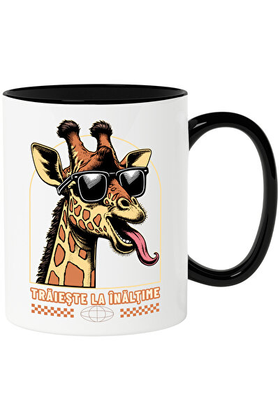 StoryGift Romania Cana Girafa cu ochelarii de soare limba scoasa Traieste la ...