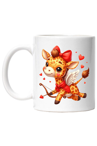 StoryGift Romania Cana cu o girafa Cupidon | ilustratie | trage cu arcul | ar...