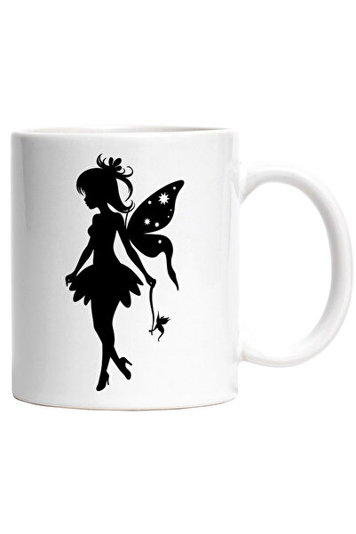 StoryGift Romania Cana pentru fetite cu o mica zana din povesti cu Maner Alb,...