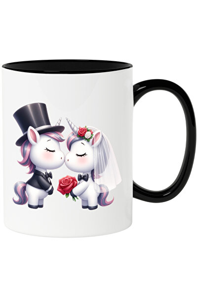 StoryGift Romania Cana cu 2 unicorni la nunta | flori | fericire | trandafiri...