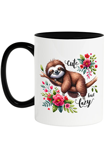 StoryGift Romania Cana cu animalul sloth/lenes cu mesajul "Cute, but lazy", i...