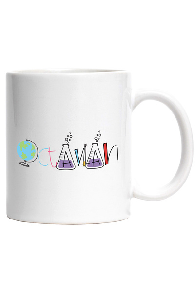 StoryGift Romania Cana Cu Numele Octavian, si Mesaj Amuzant, Curios, Sociabil...