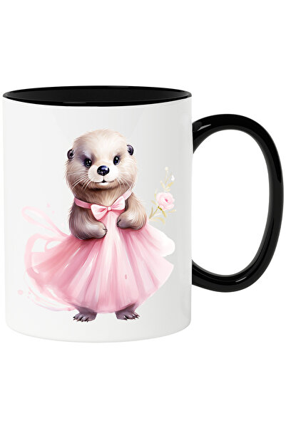 StoryGift Romania Cana cu o vidra care poarta o rochie | ilustratie | roz | f...