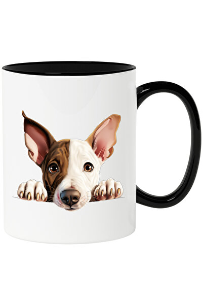 StoryGift Romania Cana cu un catel surprins | ilustratie | maro si alb | ghea...