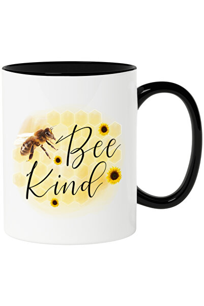 StoryGift Romania Cana cu albina cu fundal de fagure cu mesajul "Be Kind", bu...