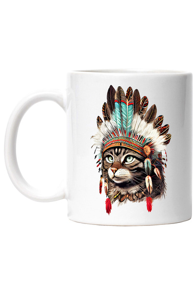 StoryGift Romania Cana cu o pisica serioasa | ilustratie | pene | obiecte de ...