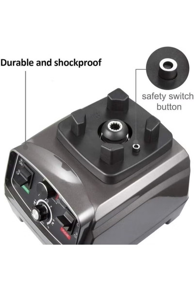 Denx محرك ١٨٠٠ واط يمزج بسلاسة - وعاء زجاجي سعة ٢ لتر لعصارة الفاكهة، وكسارة الثلج، والمطحنة الكهربائية | DX1783